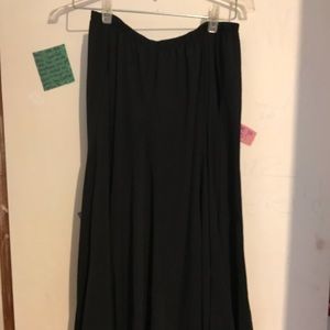 Black ankle/ floor length flow-y skirt